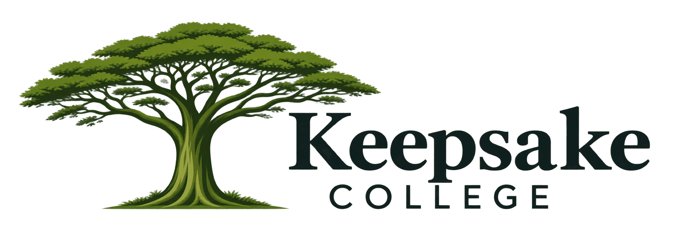Keepsake College — green acacia tree logo